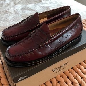 G.H. BASS & CO x MAHARISHI WEEJUN HERITAGE LARSON. WINE LEATHER. BONSAI FOREST